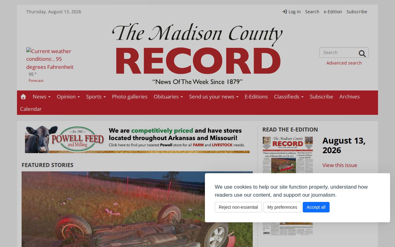 Madison County Record arrest news and booking record coverage